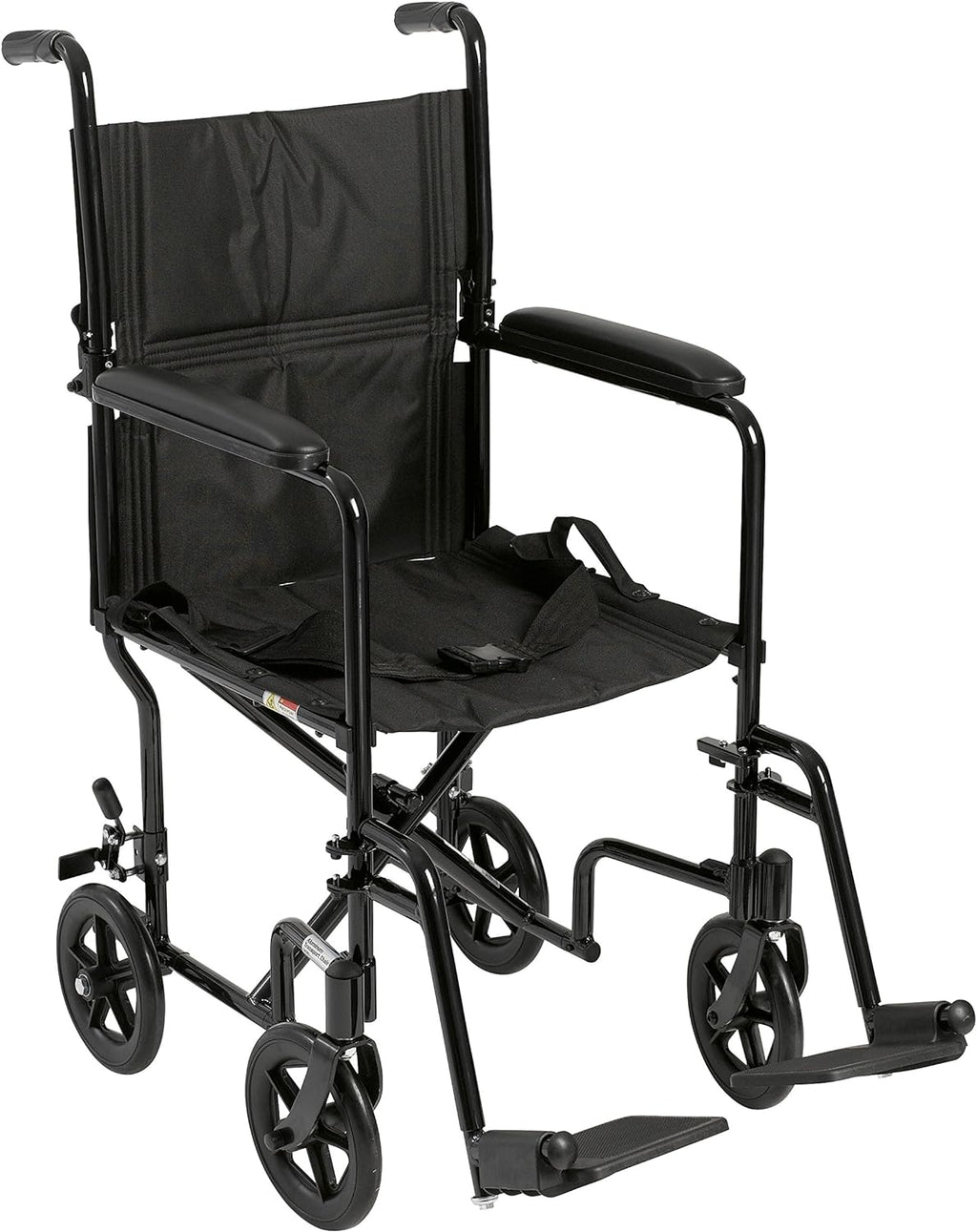 Drive Medical ATC19-BK Lightweight Aluminum Transport Wheelchair with Swing-Away Footrest, Black