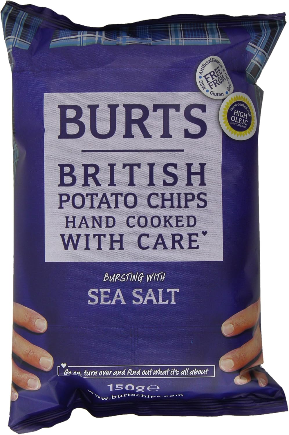 Burts Potato Chips Sea Salted 150 g (Pack of 10)