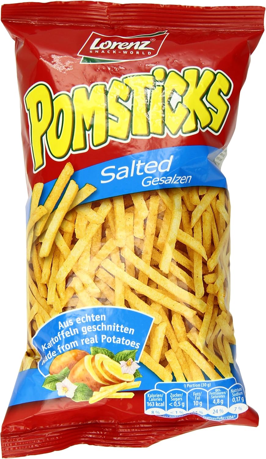 Lorenz Pomsticks Salted, 3.5 Ounce (Pack of 20)