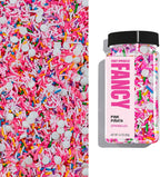 Fancy Sprinkles Pink Pinata Sprinkles, Real Sugar, For Ice Cream, Cookies, Cakes, Cupcakes, Dessert Decorating, Pink & Rainbow Sprinkles 1 Pack (0.5c)