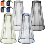 HESTYA 4 Pack Mosquito Bug Net Mesh for Head Mosquito Net Face Fly Netting Hood from Insect Bugs Gnats for Outdoor