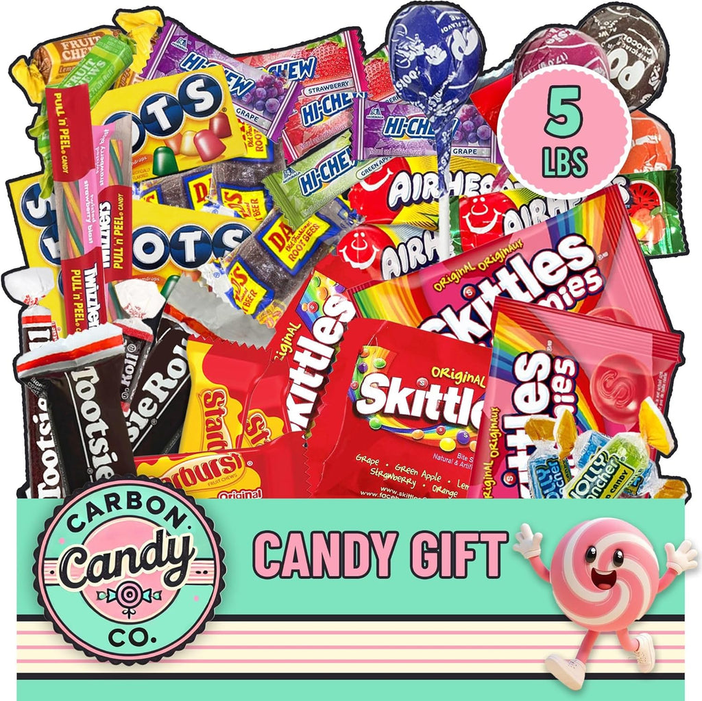 Bulk Candy Variety Pack - 5 lb Candy Individually Wrapped - Assorted Mix - Lollipops, Hard, Fruity - Dulces - Easter - Big Bag for Party Favors - Easter