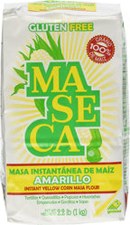 Maseca Instant Yellow Corn Masa Flour 2.2lb | Masa Instantanea de Maiz Amarillo 1kg