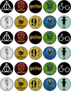 30 x Edible Cupcake Toppers – Wizarding World Inspired Collection of Edible Cake Decorations | Uncut Edible on Wafer Sheet