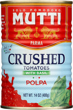 Mutti Finely Chopped Tomatoes with Basil, No Additives or Preservatives, Vegan, Gluten Free & Non-GMO, 14 Oz (Pack of 12)