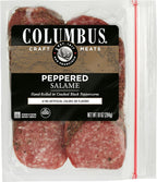 COLUMBUS Sliced Peppered Salame, 10 Oz, Authentic and Spicy Italian Flavor, Perfect for Charcuterie and Snacking