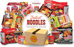 FUDOBOX Asian Instant Ramen Noodles Variety Pack | Mild to Bold Flavors with Chopsticks | Quick Meals and Student Care Package | 15 Pack Assorted