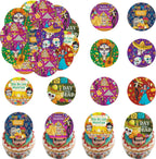 36PCS Edible Dia De Los Muertos Cupcake Toppers Wafer Paper Day of The Dead Cupcake Picks Skeleton Sugar Skul Cupcake Toppers for Mexican Fiesta Theme Party Decor Supplies (Dia De Los 2)