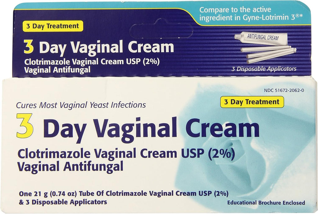 Clotrimazole 3 Day Vaginal Cream 0.74 Oz, 3 dosages