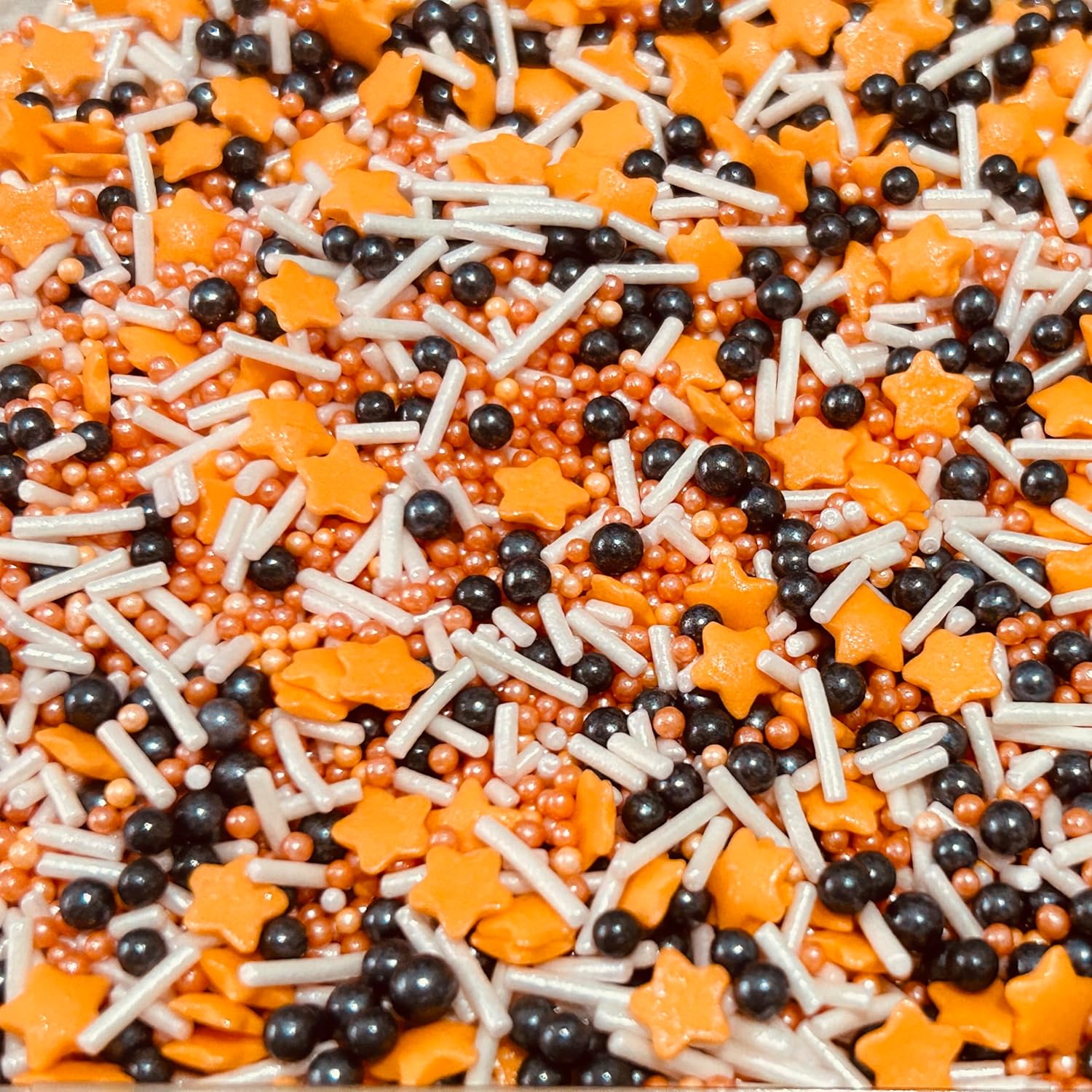 Thanksgiving Sprinkles, Orange and Black Sprinkles for Cake Decorating, Ice Cream, Cookies and Donuts Toppings, Graduation Party Supplies