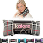 Microwavable Heating Pads for Winter Warmth, Back, Stomach & Head Comfort – Kalore Soft Cotton Tartan Neck Wrap – Even Heat Distribution Hot Compress Bag – Wheat Heat Pad XL – Unscented – Gray