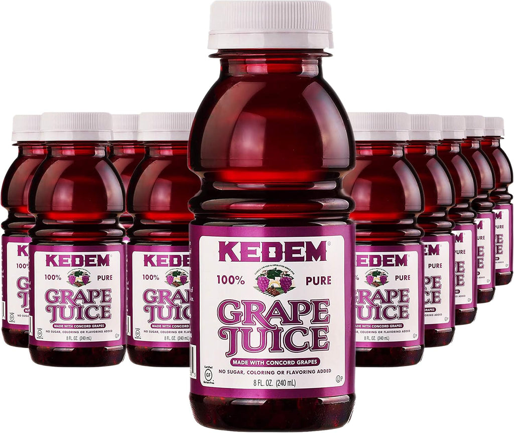 Kedem Concord Grape Juice, 8oz Plastic Bottle (24 Pack)