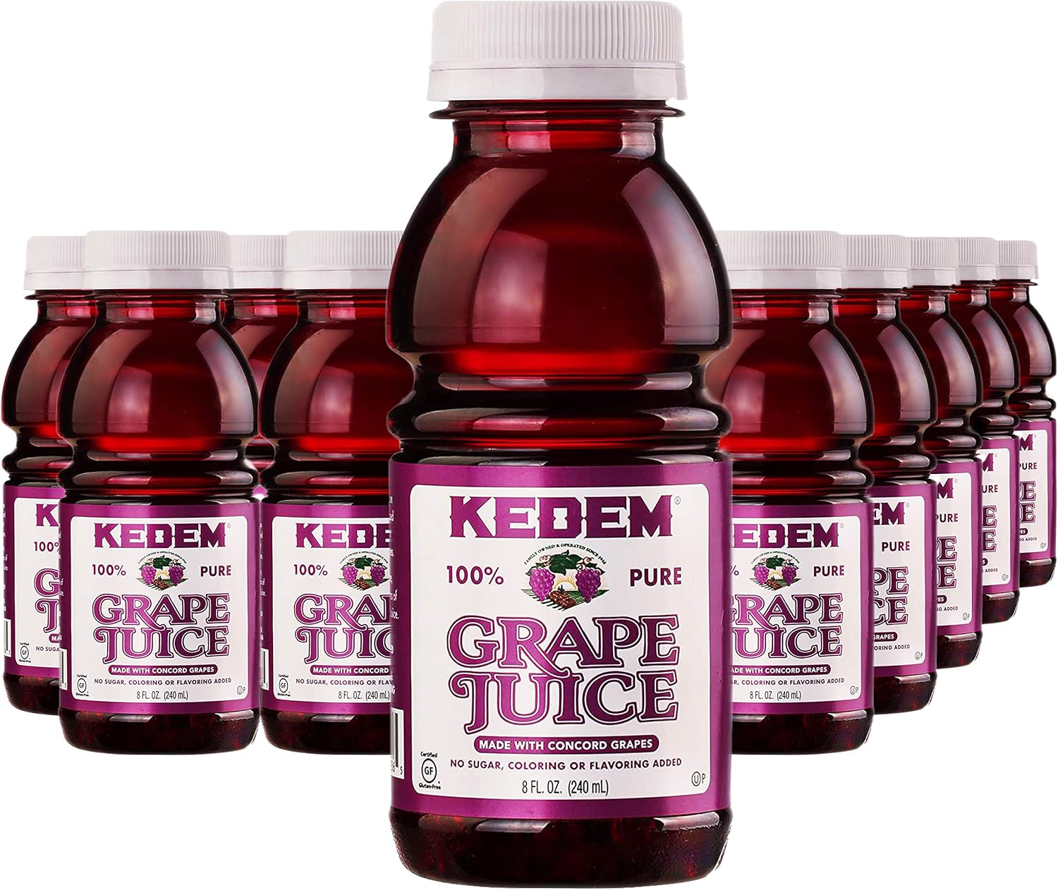 Kedem Concord Grape Juice, 8oz Plastic Bottle (24 Pack)