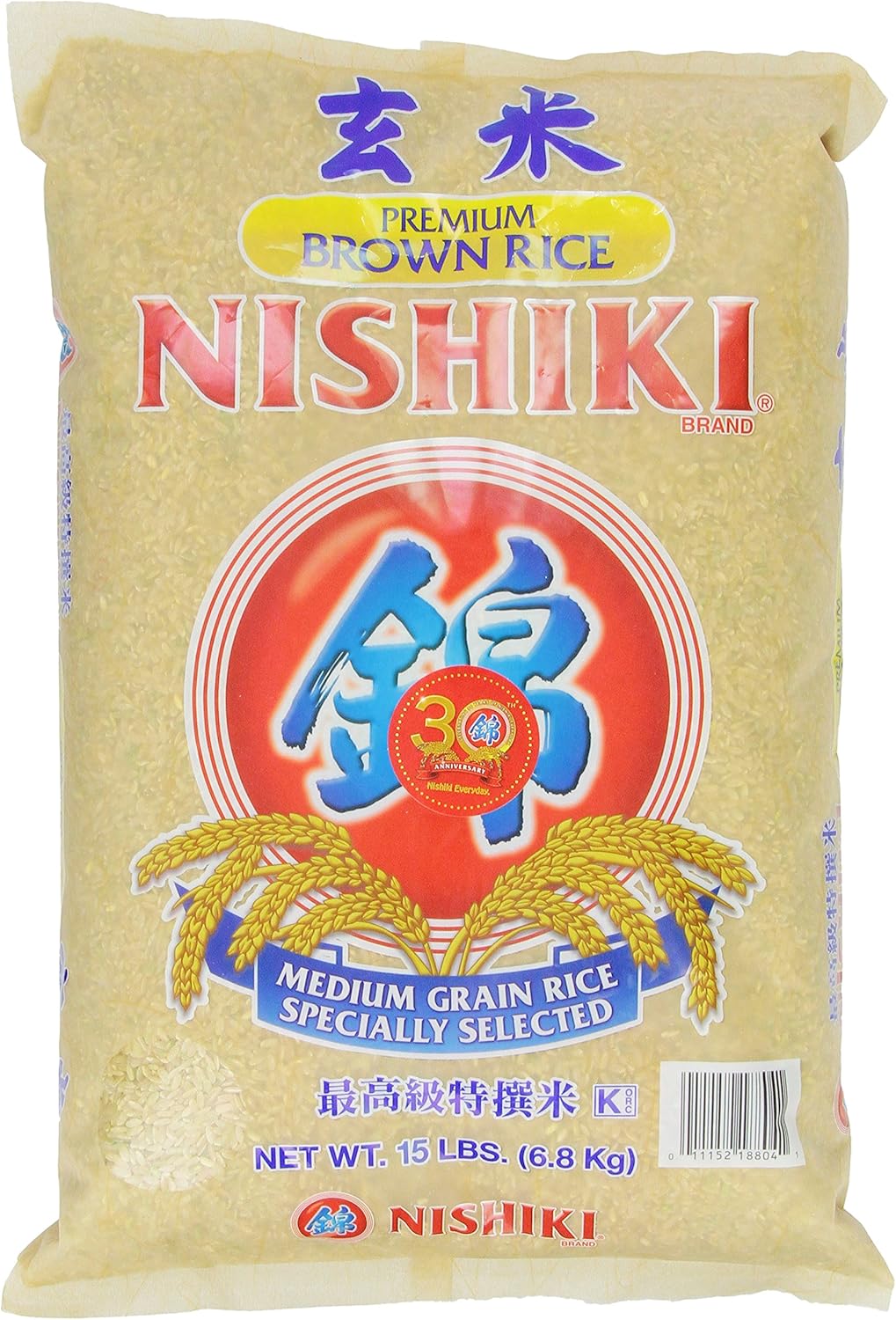 Nishiki Premium Brown Rice, 15-Pounds Bag