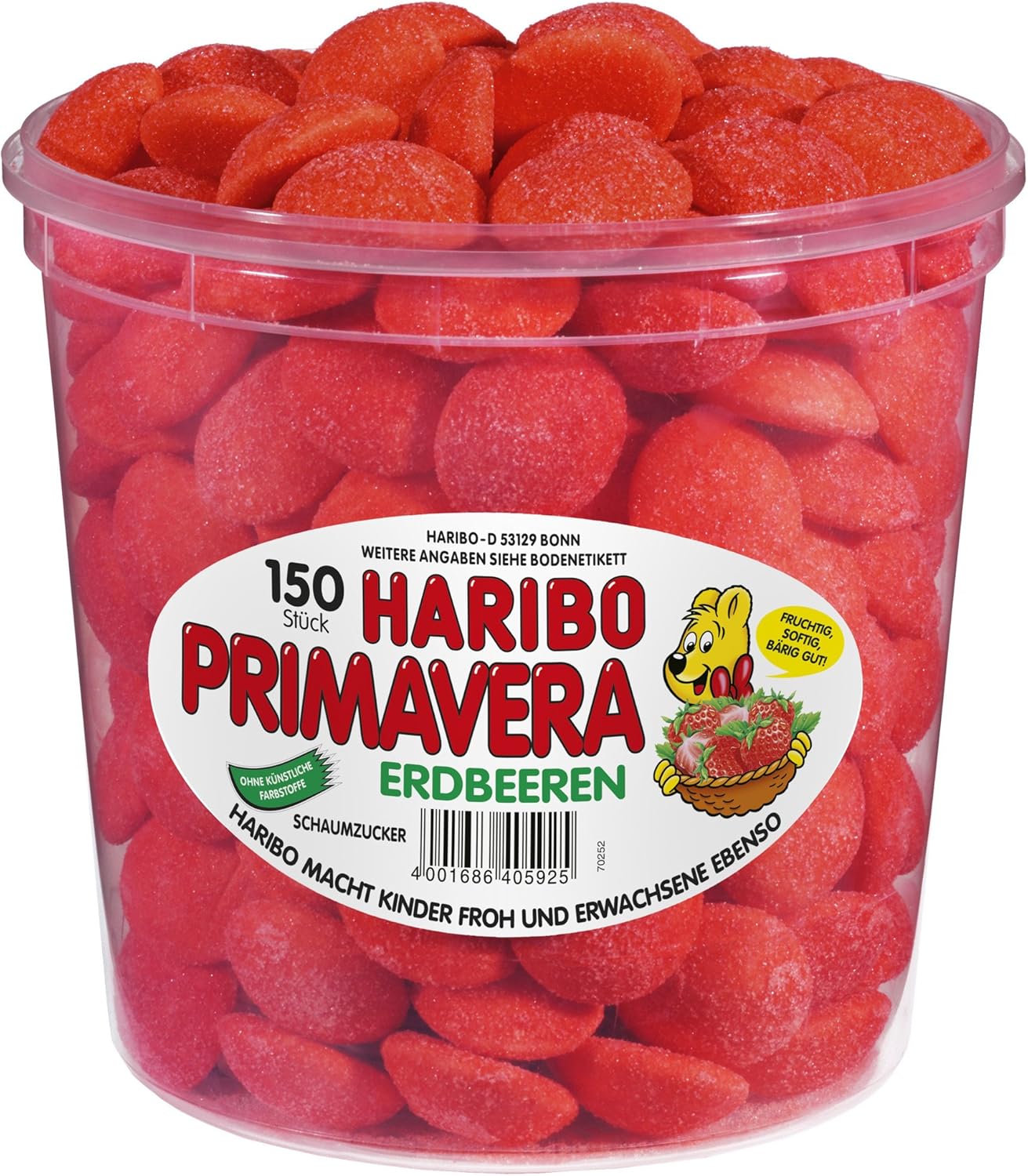 Strawberry Maxi Tub - 150 pcs / 1050 g by HARIBO