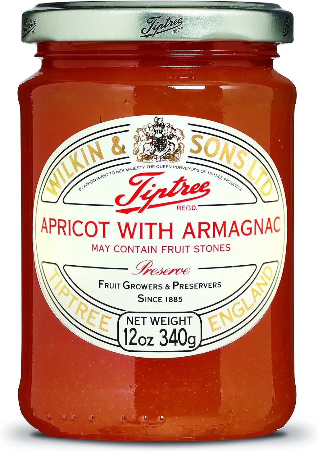 Tiptree Apricot & Armagnac Preserve, 12 Ounce Jars (Pack of 6)