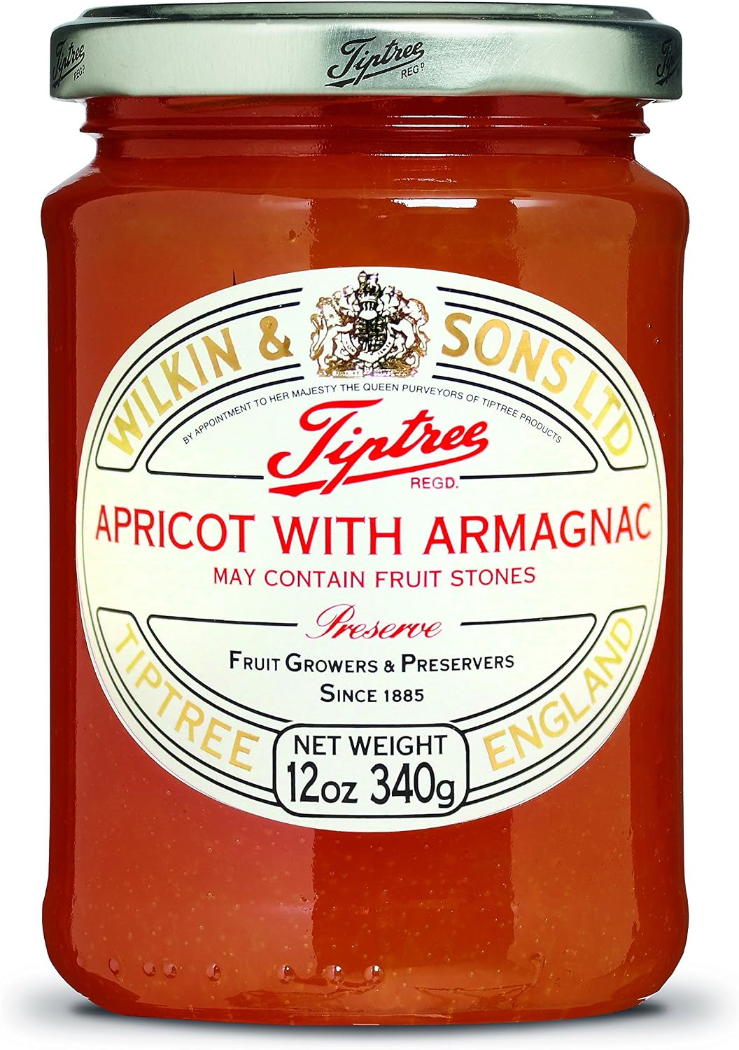 Tiptree Apricot & Armagnac Preserve, 12 Ounce Jars (Pack of 6)
