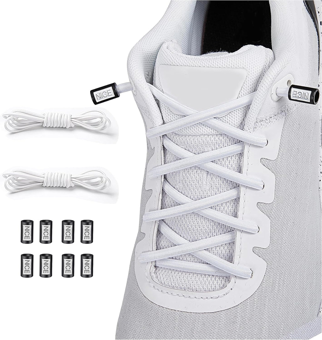 anan520 2 Pairs Elastic Shoelaces - Elastic No Tie Shoe Laces For Adults,Kids,Elderly