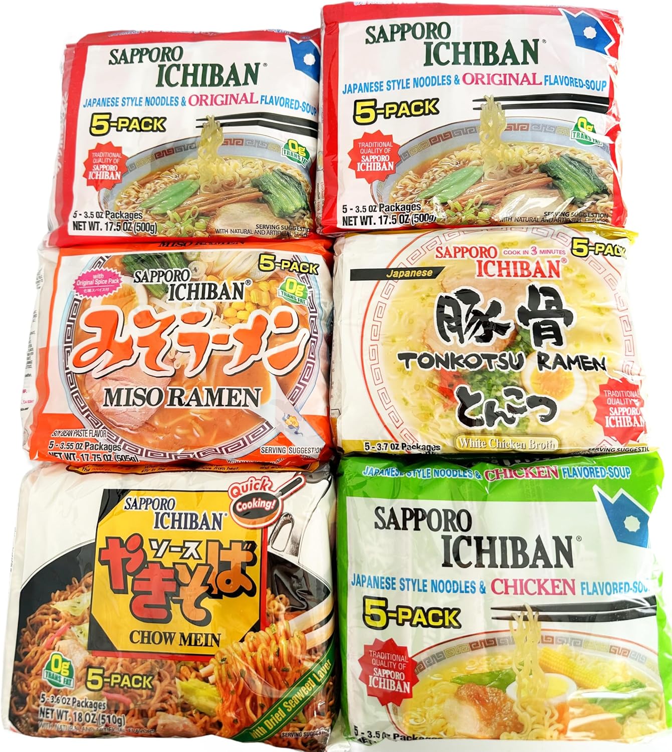 Japanese Ramen and Chow Mein Noodle Variety Packs, 30 Packs- in Sprout Talk's Package