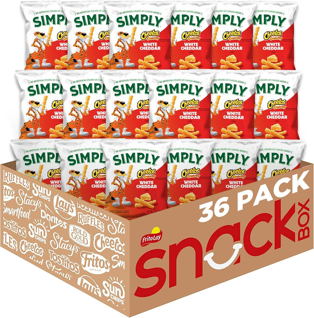 Simply, Cheetos Crunchy White Cheddar, 0.875 Ounce (Pack of 36)