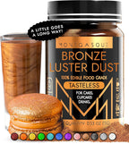 MONÉGASQUE Bronze Edible Glitter for Drinks 15g – Edible Glitter for Cakes & Cocktails – Luster Dust for Cakes, Drinks, & Chocolate Decorations – Cake, Cocktail, & Drink Shimmer - Copper Powder Spray