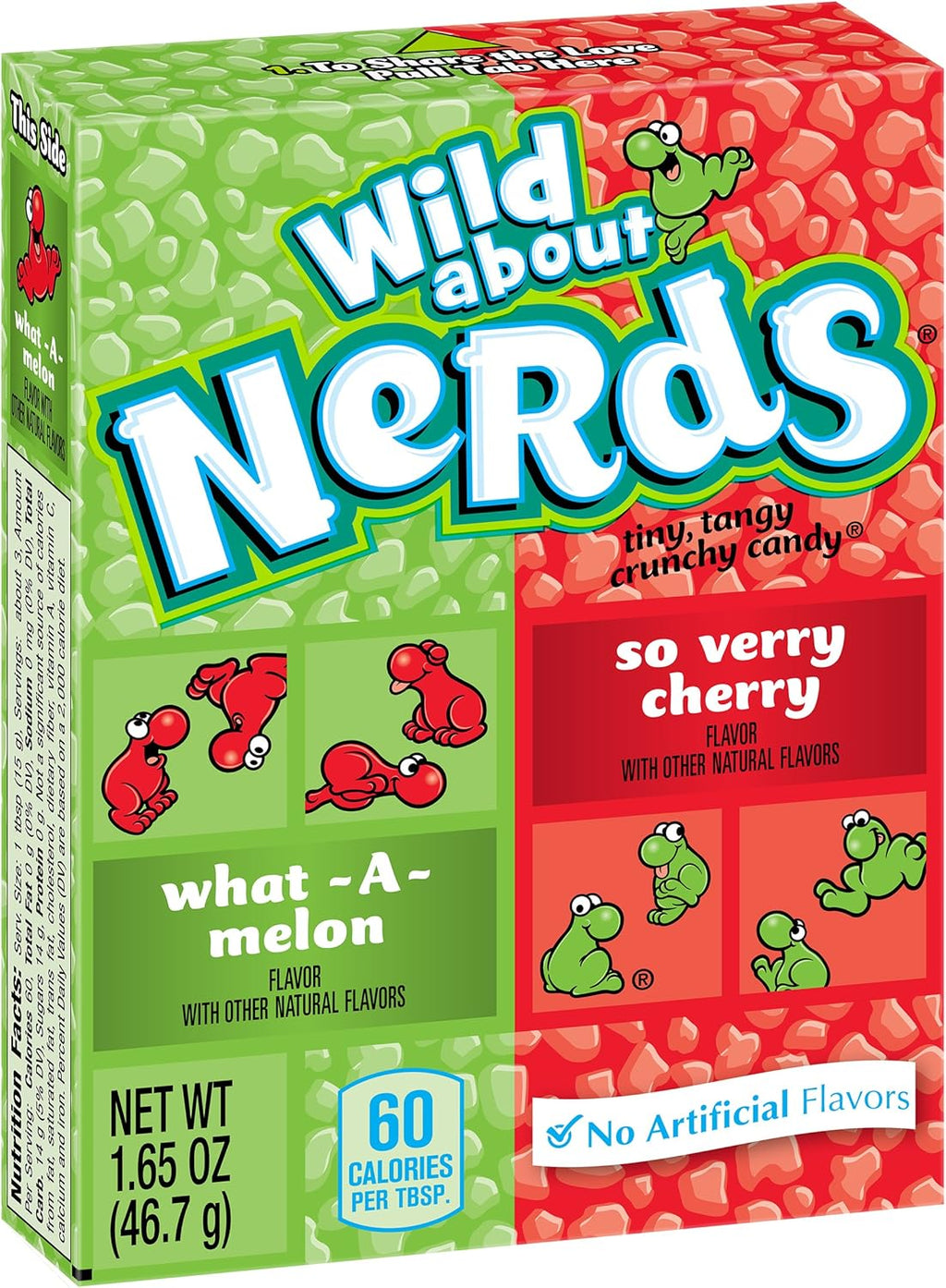 Wonka Nerds, Watermelon and Wild Cherry, 1.65 Ounce