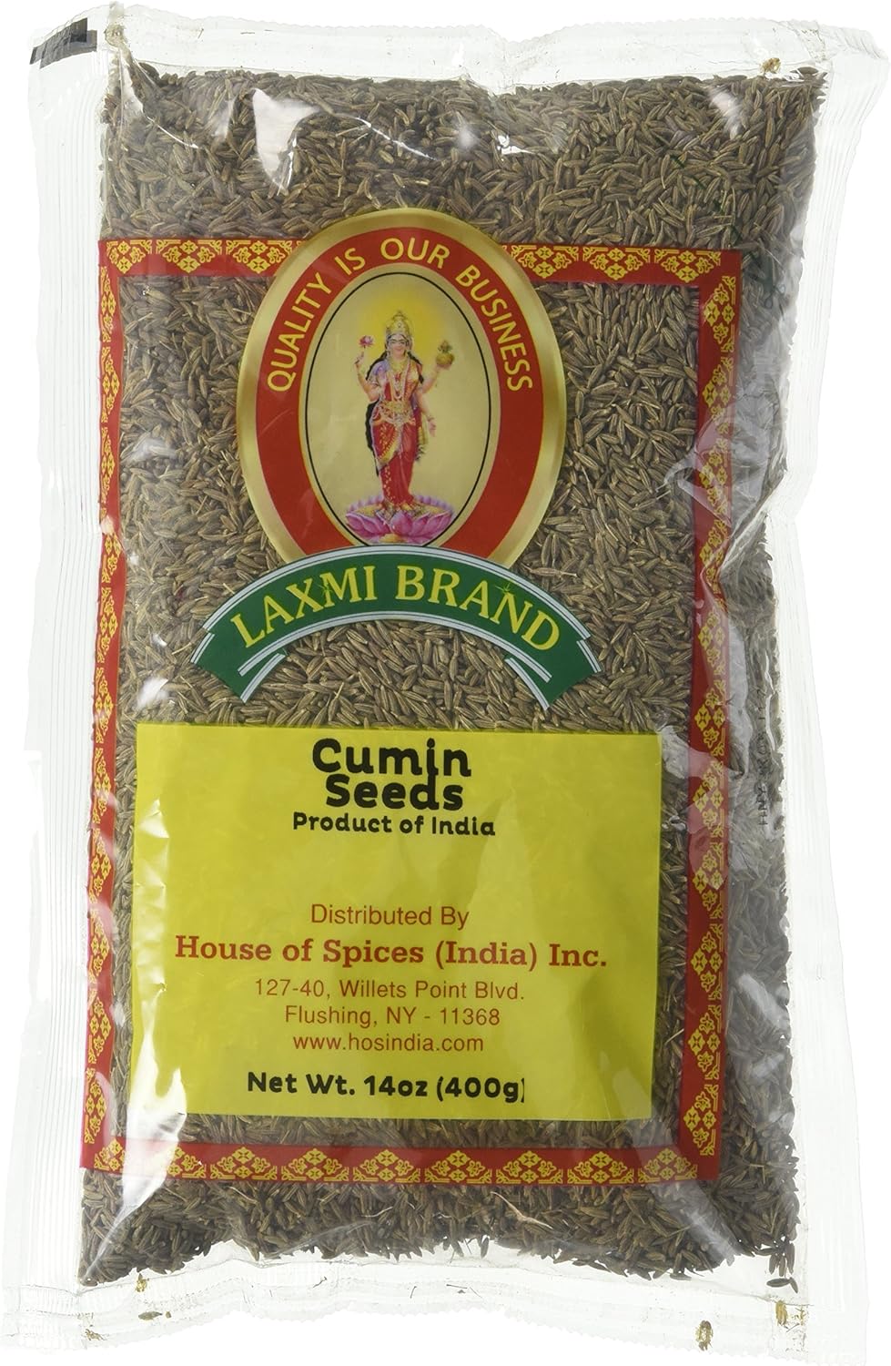 Laxmi All-Natural Dried Cumin Seeds, Traditional Indian Cooking Spices - 14 oz