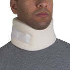 OTC Cervical Collar, Soft Contour Foam, Neck Support Brace, White Wide 3.5" Depth, Large