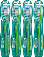 Tom's of Maine Naturally Clean Toothbrush, Soft, 4-Pack
