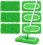 6Pcs Reusable Microfiber Mop Pads Compatible with Sweeper Mop, Replacement Wet Mopping pad Refills & Washable Dry Sweeping Cloths for Surface/Hardwood Floor Cleaning