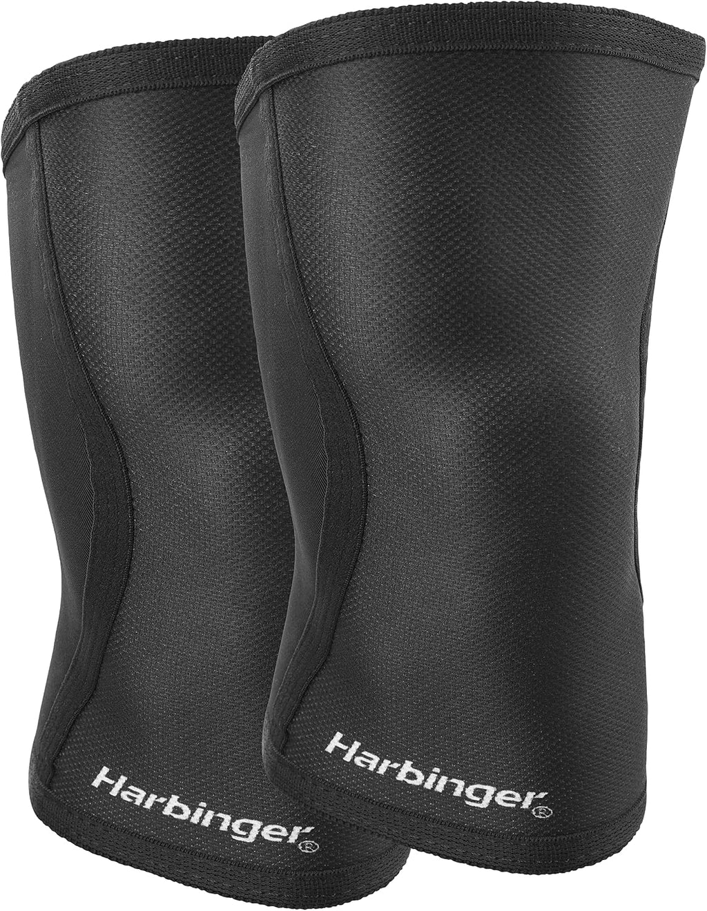 Harbinger 5MM Knee Sleeves for Weight Lifting, Unisex, Black, Large