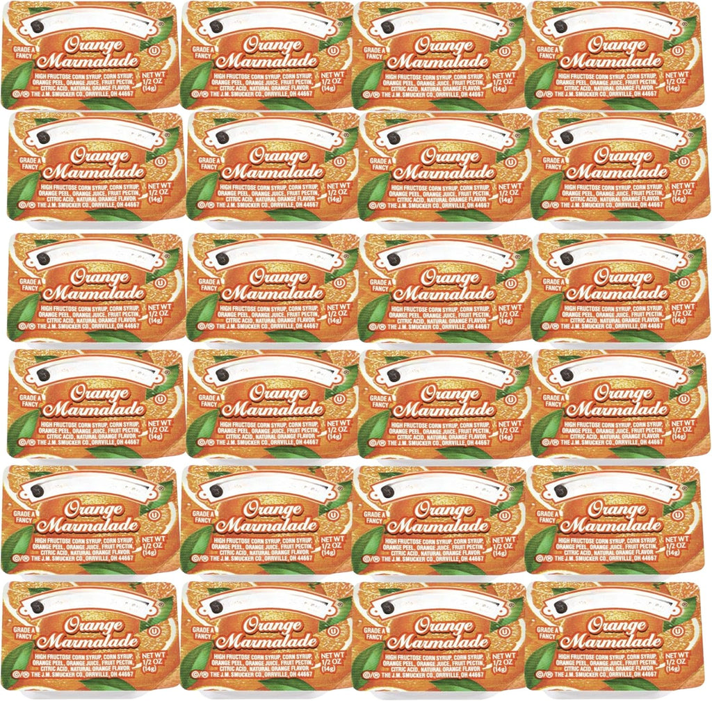 Orange Marmalade, 0.5 oz cups, 30 per case. Real citrus flavor, perfect for hotels, cafés, takeout, and breakfast. Single-serve, hygienic, and easy to use.