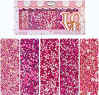 Confect Pretty in Pink & White Pearl Sprinkles Mix – Edible Heart & Star Sprinkles for Cakes, Cupcakes, Cookies – Birthday & Baking Decorations | Vegan, Gluten-Free, Nut-Free, Soy-Free, Dairy-Free, Palm Oil-Free- 5 Oz