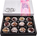Pastry Perks Get Well Soon Gift Basket, 12 Gourmet Chocolate-Covered Cookies – Delicious Recovery Treats for Men, Women, and Grandma – Holiday Food Delivery Gift Ideas