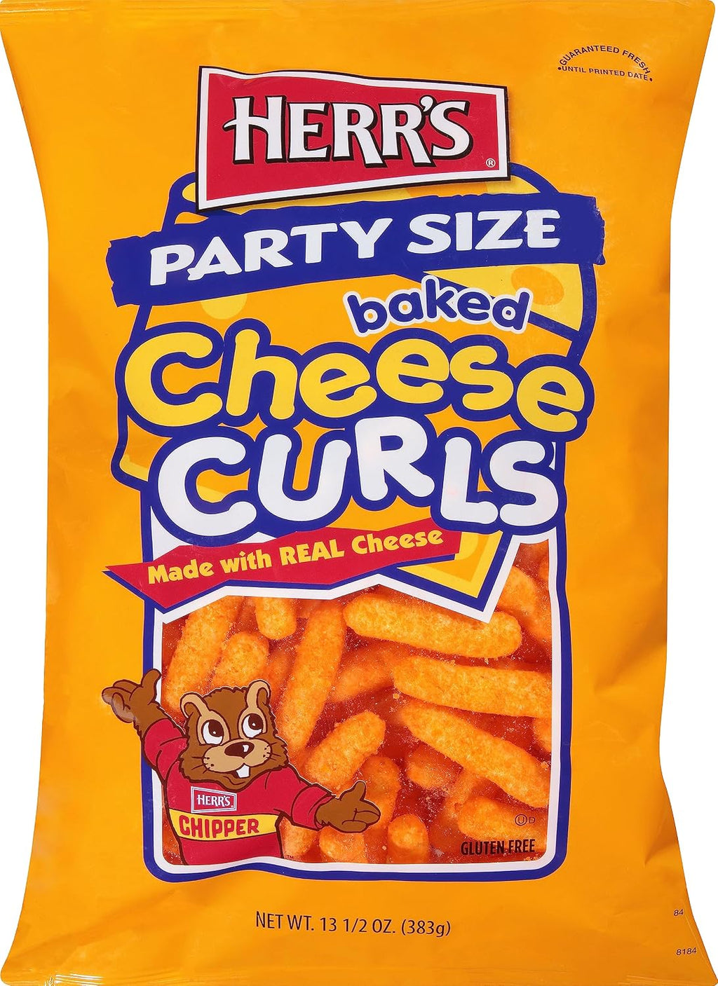 Herrs, Cheese Curls Party Size, 13.5 Ounce