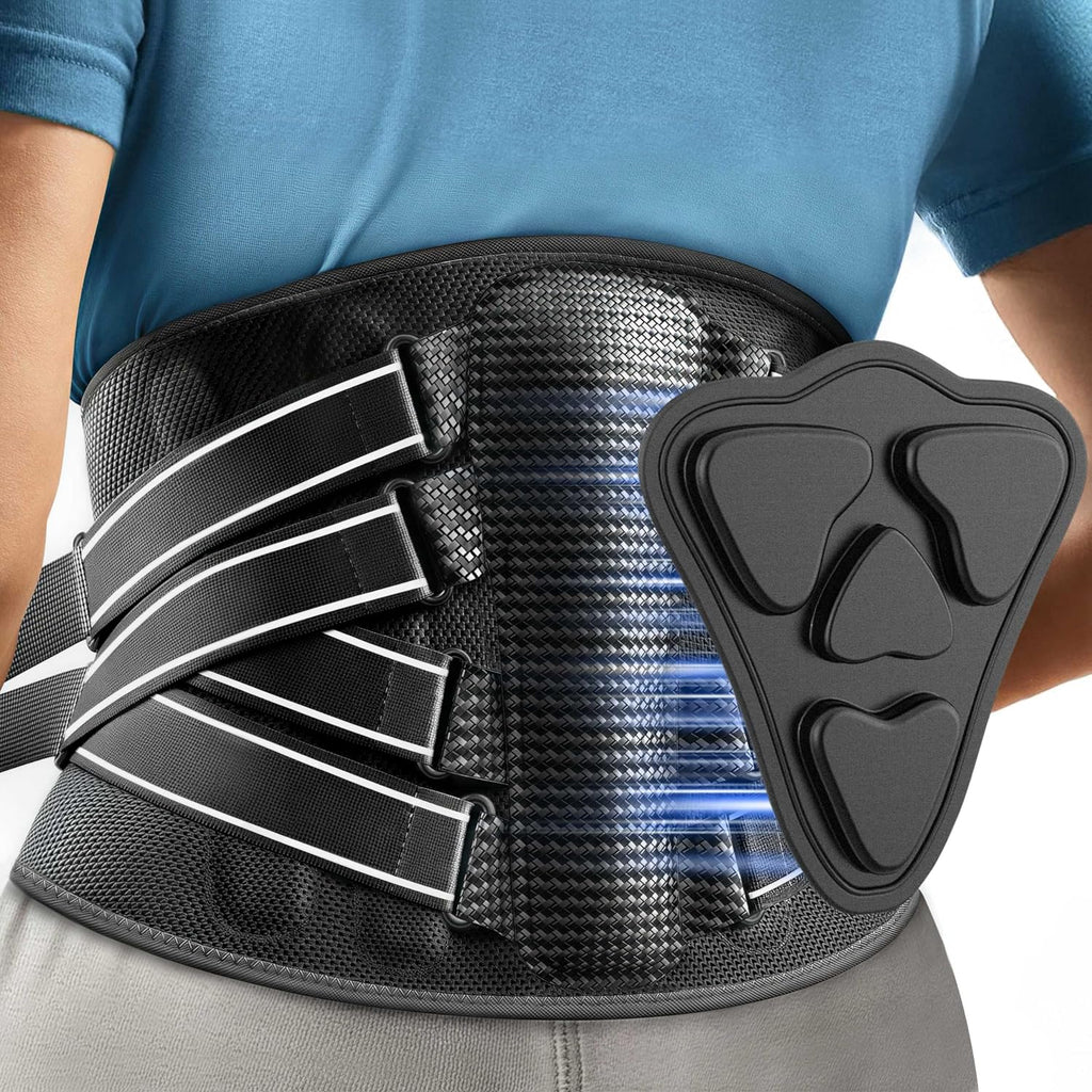 Back Brace for Lower Back Pain, Back Support Belt for Men & Women for Sciatica, Scoliosis and Herniated Disc Relief, Breathable+Lumbar Support Pad Provide 10X Support Fits 35.5-39.4"(Size L)