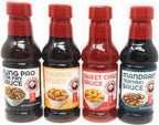 Panda Express Sauce Variety Bundle, 18.75 oz-20.75 oz (Pack of 4) includes 1-Bottle Sweet Chile Sauce, Mandarin Teriyaki Sauce, Orange Sauce, Kung Pao Sauce
