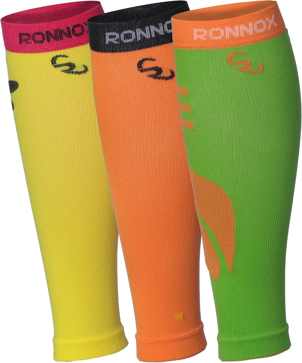 Tipi Toe Unisex 3-Pack Compression Sleeves - Performance Leg Support for Running & Sports Recovery with Muscle Fatigue Relief