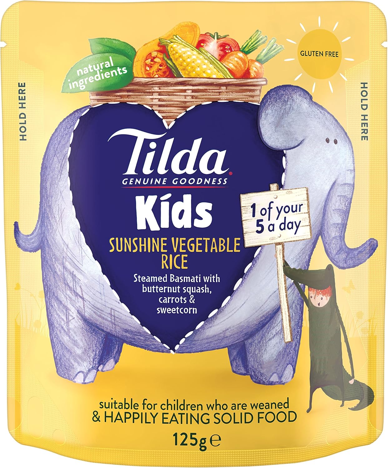 Tilda Kids Sun Shine Vegetables Rice 125 G (Pack Of 9)