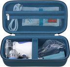Elonbo Carrying Case for Portable Handheld Inhaler Nebulizer Machine for Adults and Kids, Asthma Inhaler Travel Case, Handheld Mesh Atomizer Machine Holder, Inhaler Spacer Bag, Dark Blue