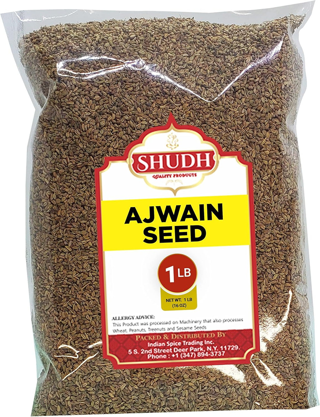 Indian Spice Ajwain Seeds (Carom Bishops Seed) Spice Whole 16 oz (1 LB) ~ Natural | Vegan | Gluten Friendly | NON-GMO | Indian Origin