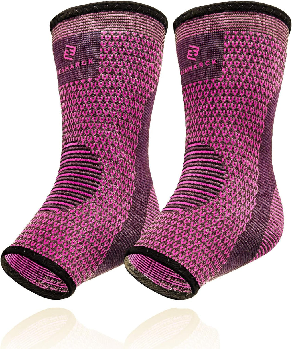 Benmarck Achilles Tendon Support Brace, Plantar Fasciitis Sock, Ankle Compression Sleeve For Running, Tendonitis and Flat Feet Relief