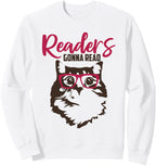 Readers Gonna Read Reading Cat Nerd Book Lover Kitten Sweatshirt