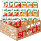 Simply, Cheetos White Cheddar Puffs & Crunchy Variety Pack, 0.875 Ounce (Pack of 36)
