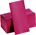 Fuchsia Napkins | Linen Feel Guest Disposable Cloth Like Paper Lunch Napkins | Hand Towels | Soft, Absorbent, Paper Hand Napkins for Kitchen, Bathroom, Parties, Weddings, Dinners Or Events | 50 Pack