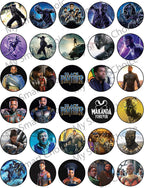 30 x Edible Cupcake Toppers Themed of Jungle Warrior Panther Collection of Edible Cake Decorations | Uncut Edible on Wafer Sheet
