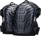 NoCry Professional Gel Knee Pads for Work with Soft Foam and Gel Cushion — Heavy Duty Cap, Reinforced Adjustable Straps, Military Grade Rivets and Built-in Hang Loops — Perfect for Construction