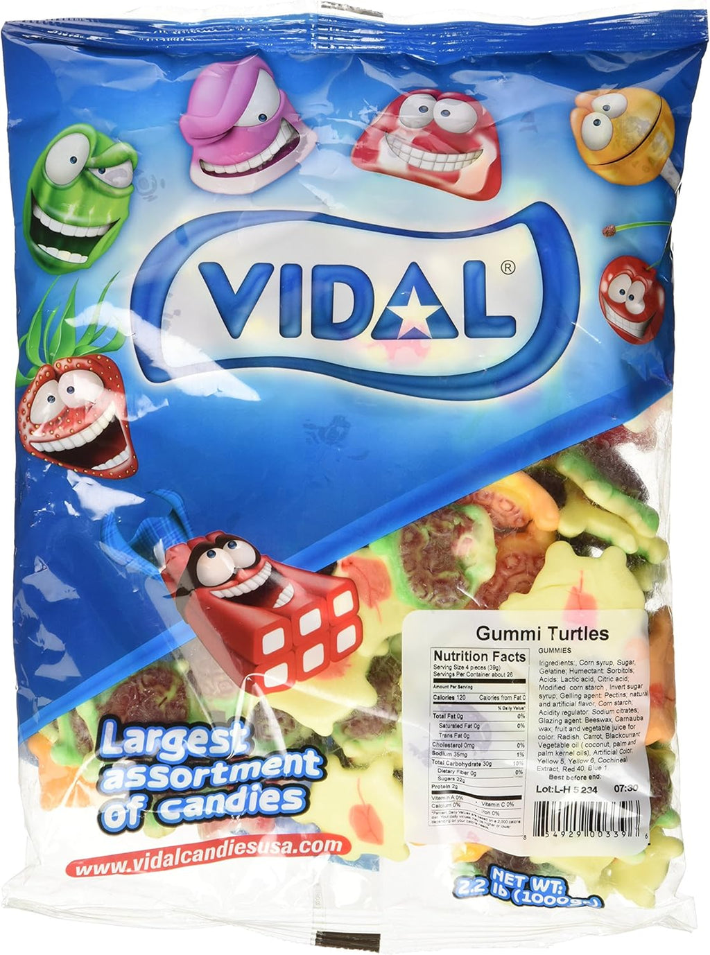 Vidal Gummi Turtles (2.2 Pounds)