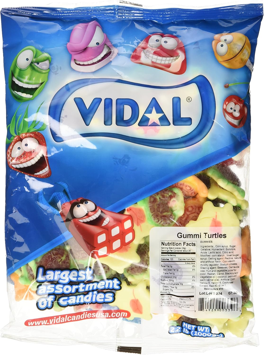 Vidal Gummi Turtles (2.2 Pounds)