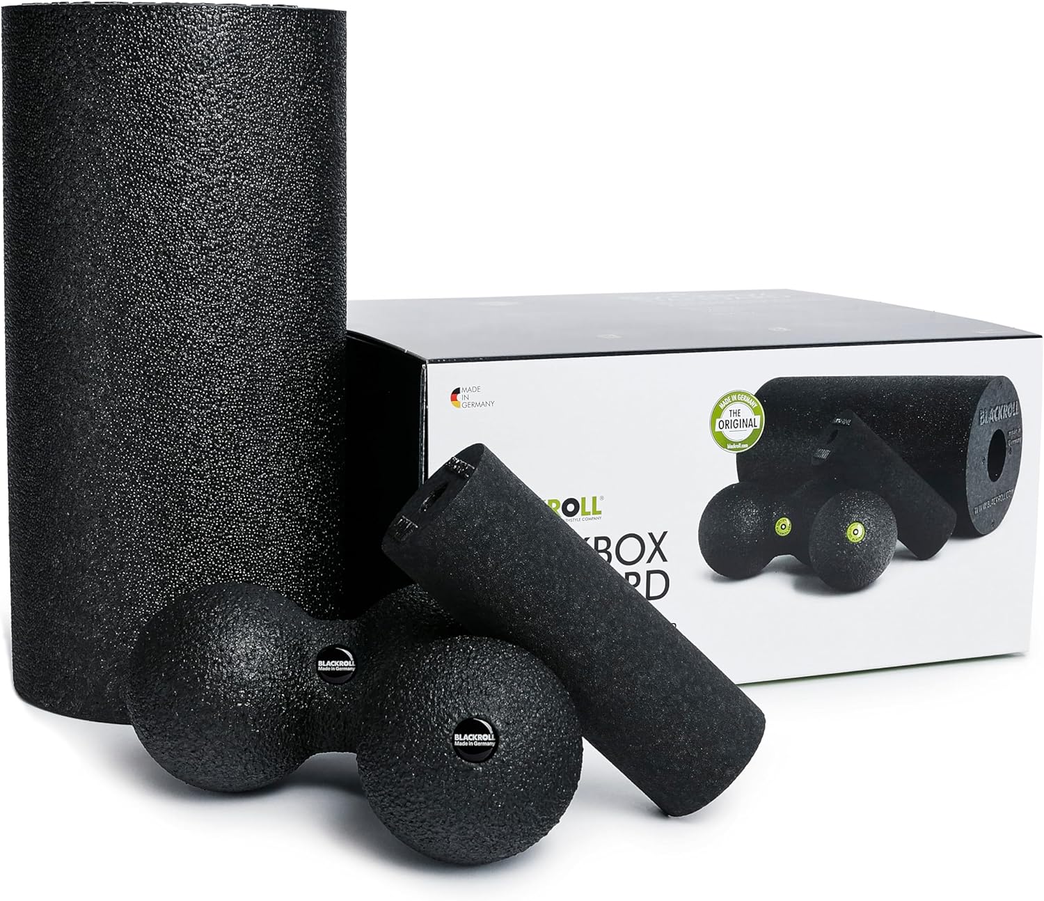 Blackroll Foam Roller BlackBox Set, Massage Balls for Shoulders, Trigger Point, Muscle Knots, Myofascial Release Muscle Strengthening & Recovery Kit, Muscle Recovery Fitness, Pressure and Pain Relief…